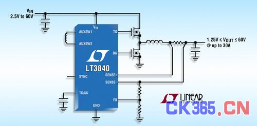 Linear高压DC/DC同步控制器新增成员LT3840（电子工程专辑）