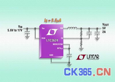 Linear推出同步降压型稳压器LTC3624（电子工程专辑）