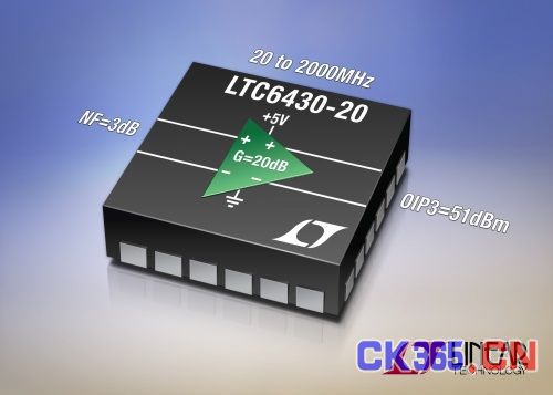 Linear新推20dB增益宽带差分放大器LTC6430-20（电子工程专辑）