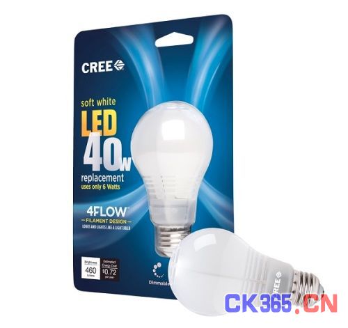 Cree最新LED灯泡采用新式散热孔设计（电子工程专辑）