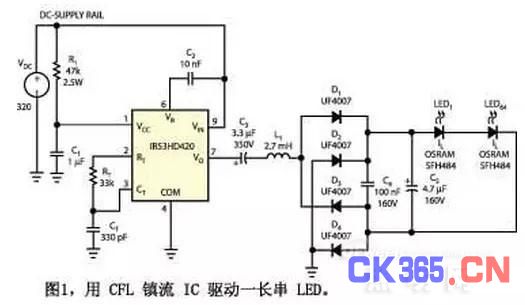 深入解析CFL镇流器IC驱动LED应用电路