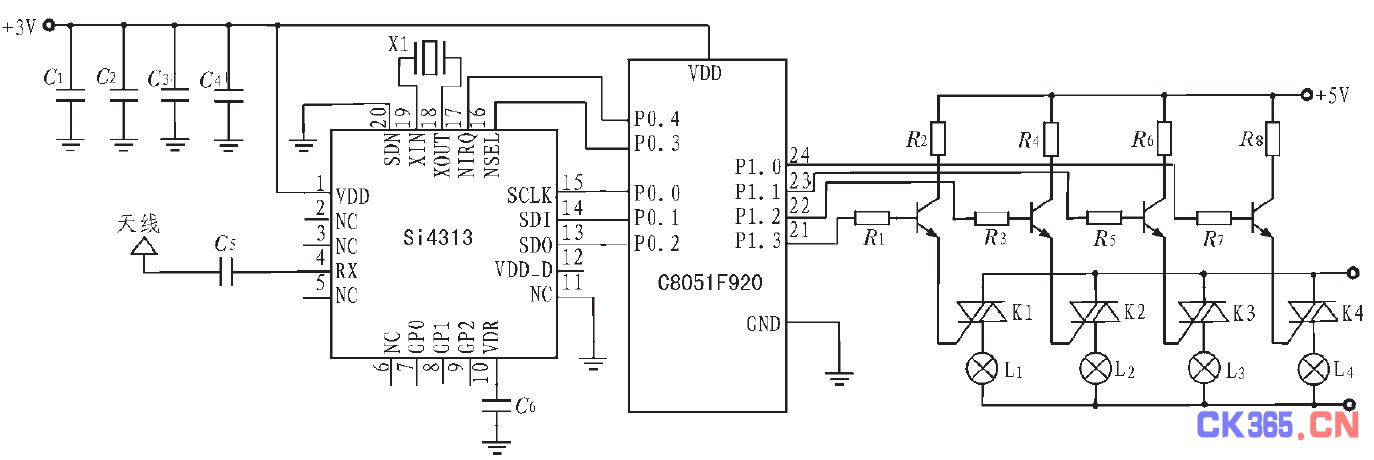 图3 接收系统电路原理图