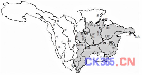 岷江,沱江和嘉陵江基本包括全流域,具体预报范围见图1灰色区域